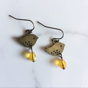3 for $10 - Yellow Bird Earrings